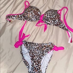 VS Leopard Print Bathing Suit Set